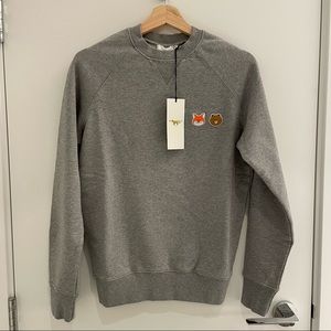 Maison Kitsuné x LINE FRIENDS Grey Small Patch Sweatshirt - Size XS